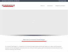 Tablet Screenshot of innovativeclosetdesigns.com